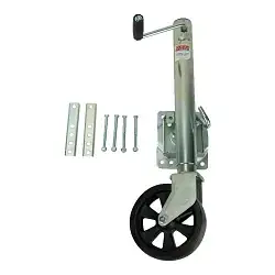 Ram Boat Trailer Bolt On Swivel Jack 1500 LB Capacity Zinc Plated With Wheel
