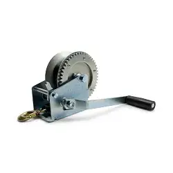 RAM 1600lb Trailer Winch Zinc Plated with Winch Strap