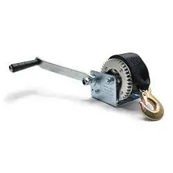 RAM 600lb Trailer Winch Zinc Plated with Winch Strap