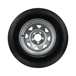 Eco-Trail ST205/75D14 Load Range C Trailer Tire on Galvanized 5 Bolt Wheel