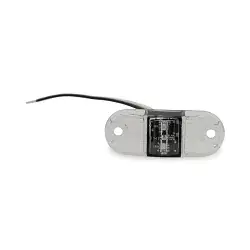 LED Boat Trailer Sidemarker Clear Lens Amber Light Submersible TecNiq S17