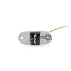 LED Boat Trailer Self Ground Sidemarker Clear Lens Amber Light Submersible TecNiq S17