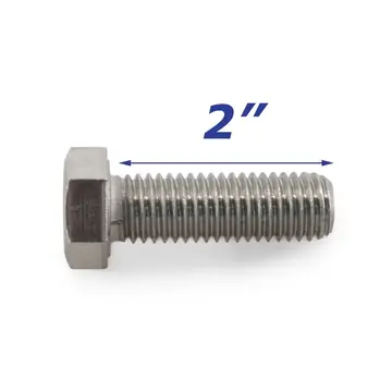 Stainless Steel Trailer Bolt Only 5/8 inch x 2 inch