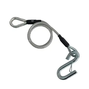 Single S-Hook Trailer Safety Cable by Demco 42 inches 3,500lb (Rated 7,000lb per Pair)
