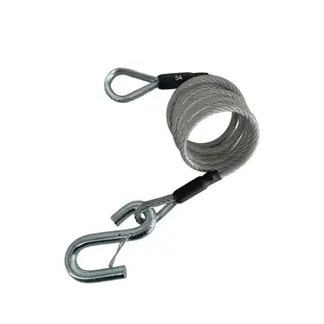 Single S-Hook Trailer Safety Cable by Demco 54 inches 3,500lb (Rated 7,000lb per Pair)