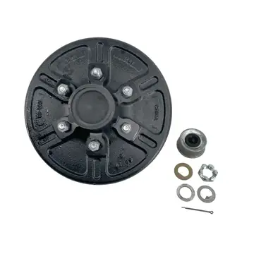 Pre Greased 6 Lug Trailer Brake Drum Hub Kit - 5,200-6,000 lb Axle 6 on 5 1/2 in