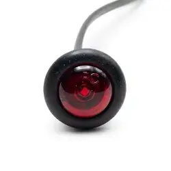 LED Bullet Sidemarker Trailer Light Red 3/4 inch Submersible 12 inch Wire