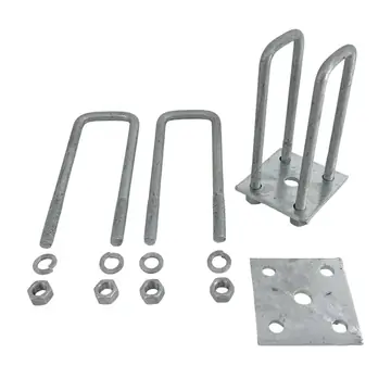 Trailer Leaf Spring Galvanized U-Bolt Kit Extra Long Fits 2 x 3 Axles 7 1/4 in Long