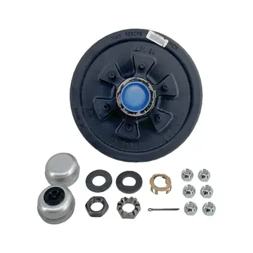 Dexter Pre Greased 6 Lug Trailer Brake Drum Hub Kit - 6,000 lb Axle 6on 5 1/2 in MADE IN USA