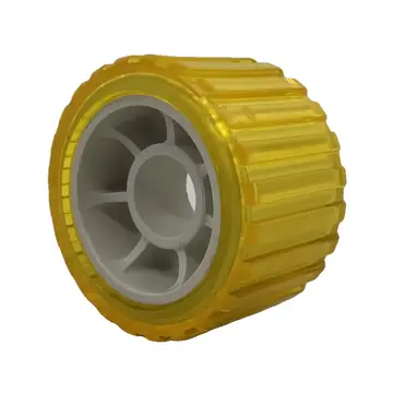 Amber PVC Ribbed Boat Trailer Wobble Roller 5 inch