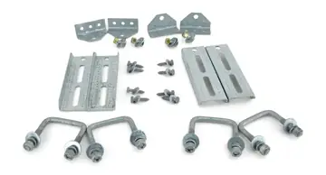 Sturdy Built (4) 8" Galvanized Swivel Top Bunk Bracket Kit with Hardware for 2x3 Boat Trailer Crossmember