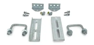 Sturdy Built (2) 8" Galvanized Swivel Top Bunk Bracket Kit with Hardware for 2x3 Boat Trailer Crossmember