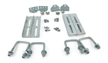 Sturdy Built (4) 10" Galvanized Swivel Top Bunk Bracket Kit with Hardware for 3x3 Boat Trailer Crossmember