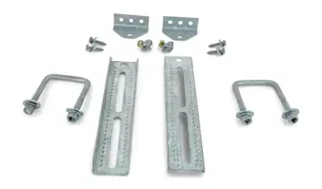Sturdy Built (2) 12" Galvanized Swivel Top Bunk Bracket Kit with Hardware for 3x3 Boat Trailer Crossmember