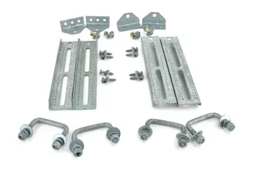 Sturdy Built (4) 12" Galvanized Swivel Top Bunk Bracket Kit with Hardware for 1.5x3 Boat Trailer Crossmember